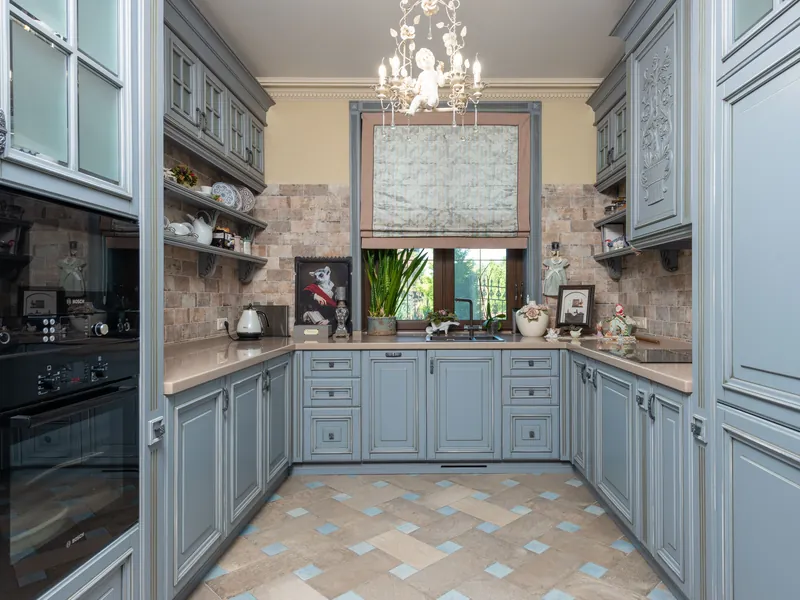 Custom painted cabinets in a Greenville, SC home